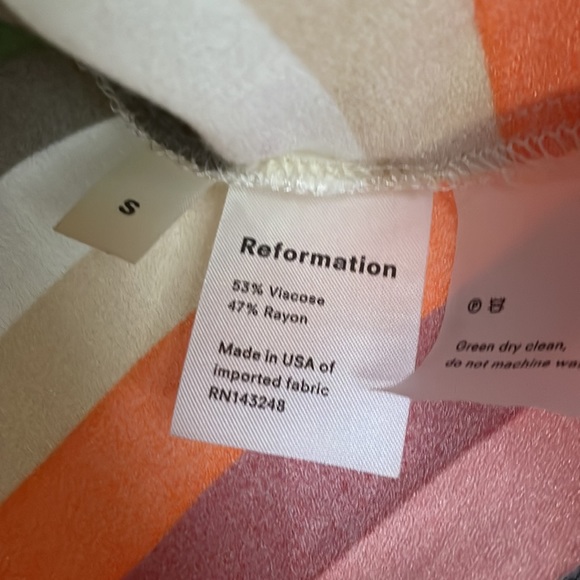 Reformation Palma Top Rainbow Stripe Size Small - Picture 7 of 9